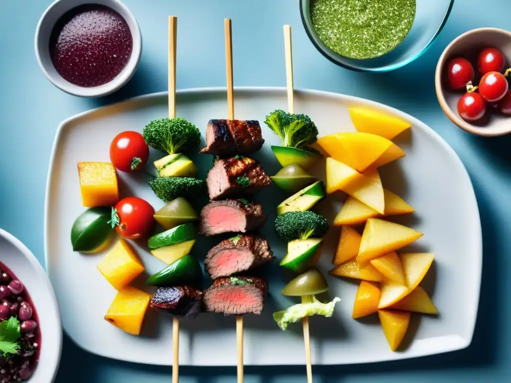 Una selección colorida de Alimentos para prevenir cáncer en Uruguay, presentados de forma apetitosa en una elegante fuente de madera