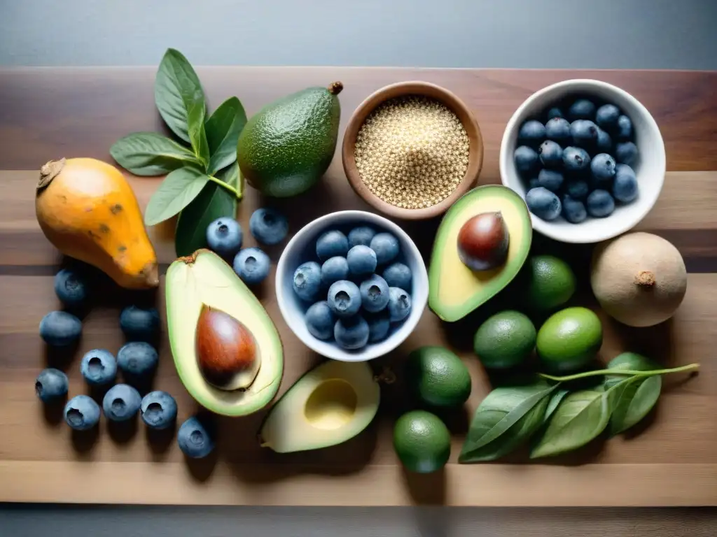 Una selección vibrante de superalimentos coloridos de Uruguay para una alimentación saludable piel