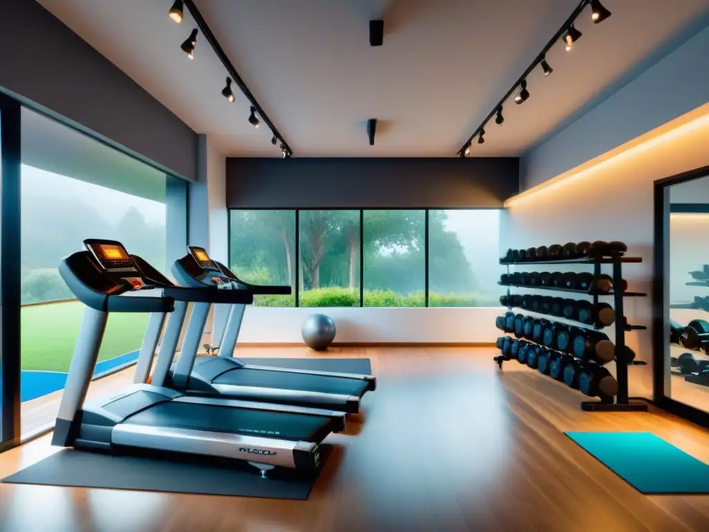 Un showroom de equipamiento fitness hecho en Uruguay, con diseño minimalista y equipos de alta calidad