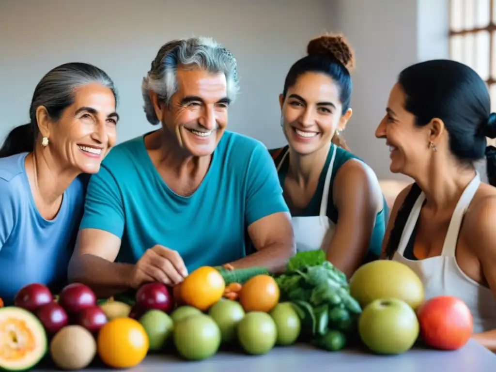 Un taller de nutrición en Uruguay reúne a personas diversas en un ambiente vibrante y acogedor