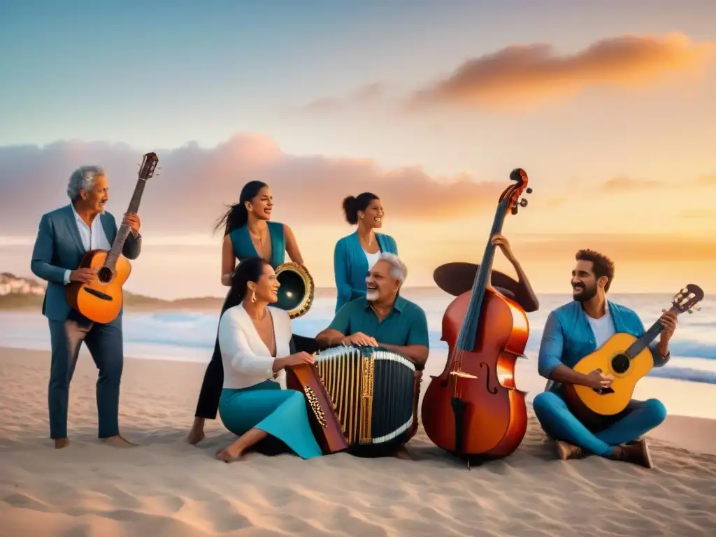 Una terapia musical en la playa de Uruguay, fusionando música y bienestar