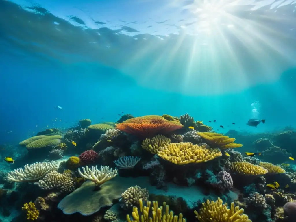 Un vibrante arrecife de coral submarino en Uruguay, destaca la belleza marina y la importancia de la pesca responsable en Uruguay