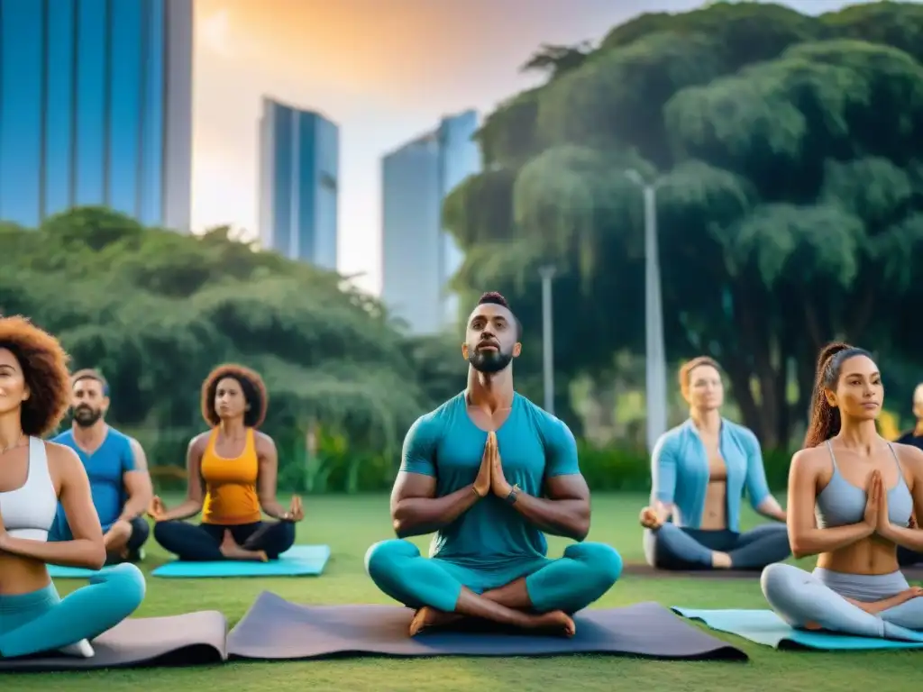 Una vibrante comunidad se reúne en un hermoso parque urbano en Uruguay, promoviendo la salud mental y el bienestar