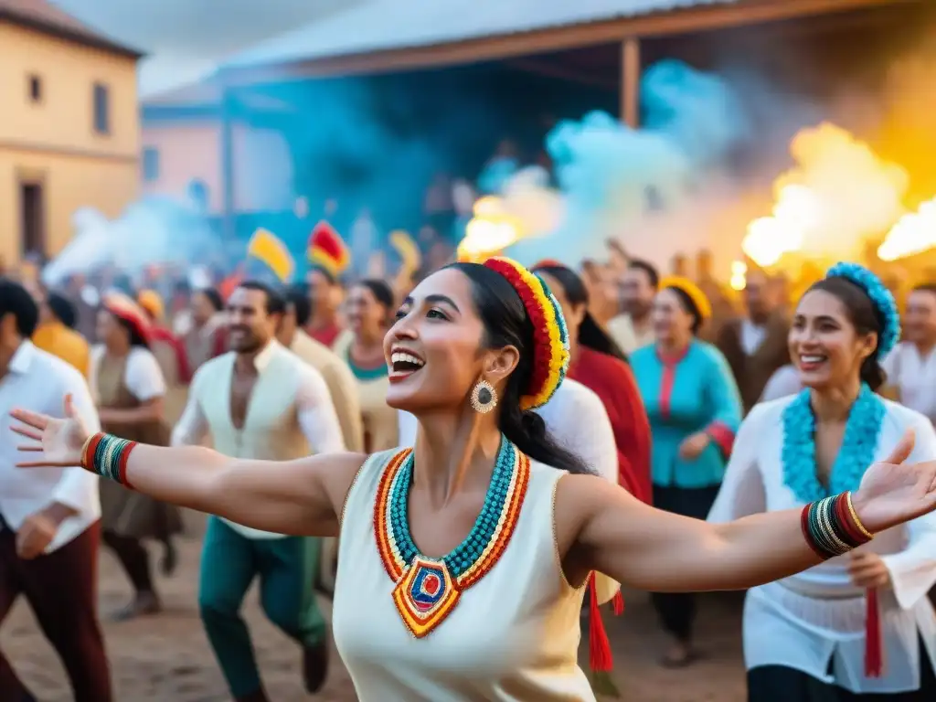 Un vibrante evento cultural en Uruguay, mostrando la unidad y celebración