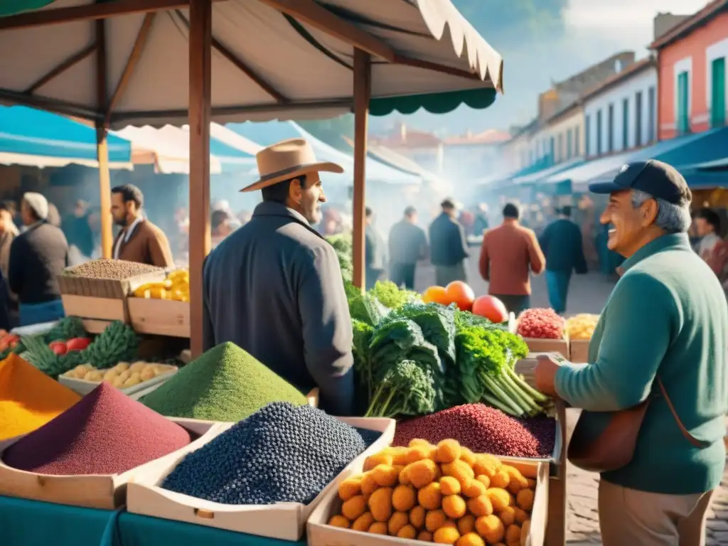 Un vibrante mercado de agricultores en Uruguay con superalimentos locales que potencian la inmunidad