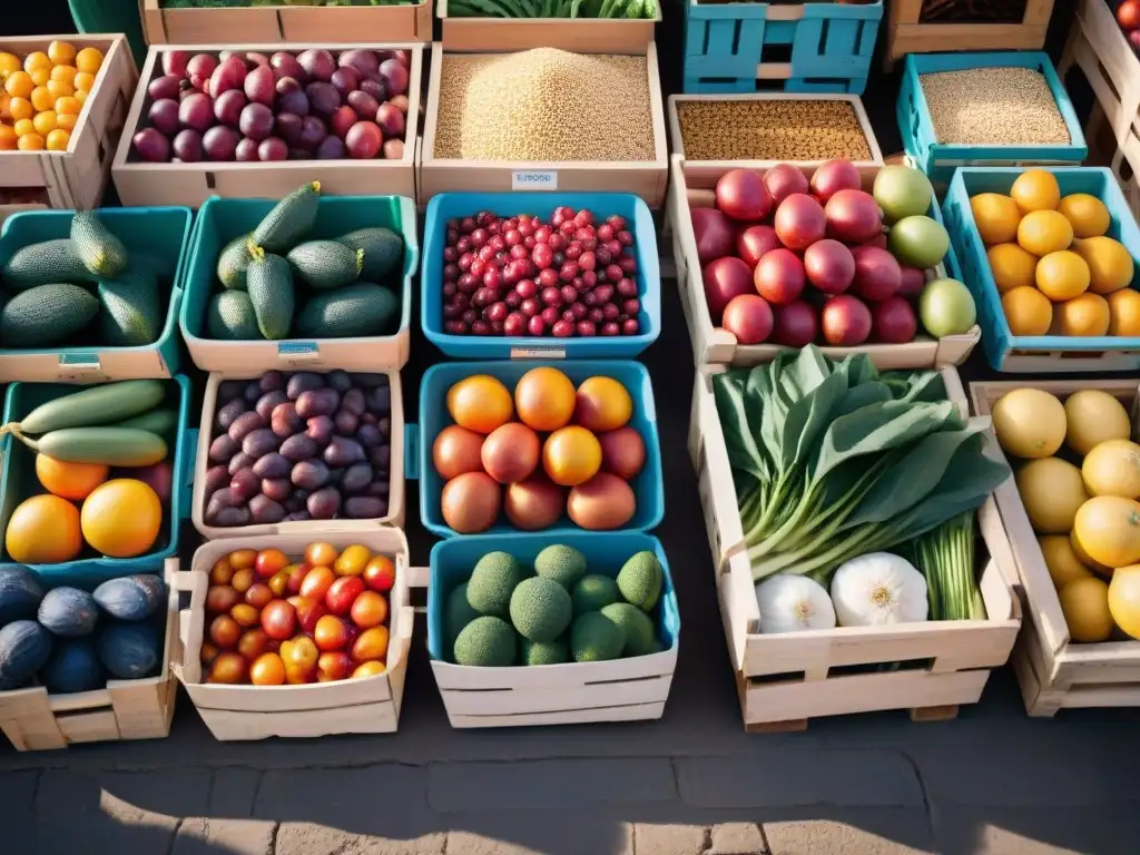 Un vibrante mercado de alimentos en Uruguay resalta la frescura y riqueza nutricional