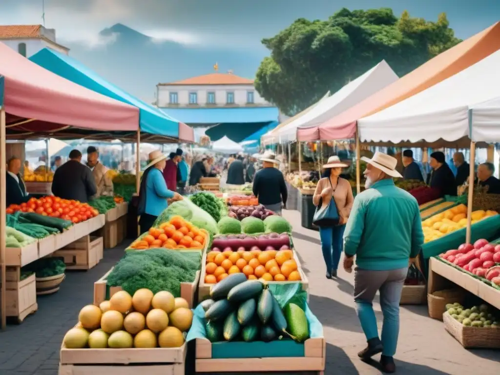 Un vibrante mercado en Uruguay con productos veganos