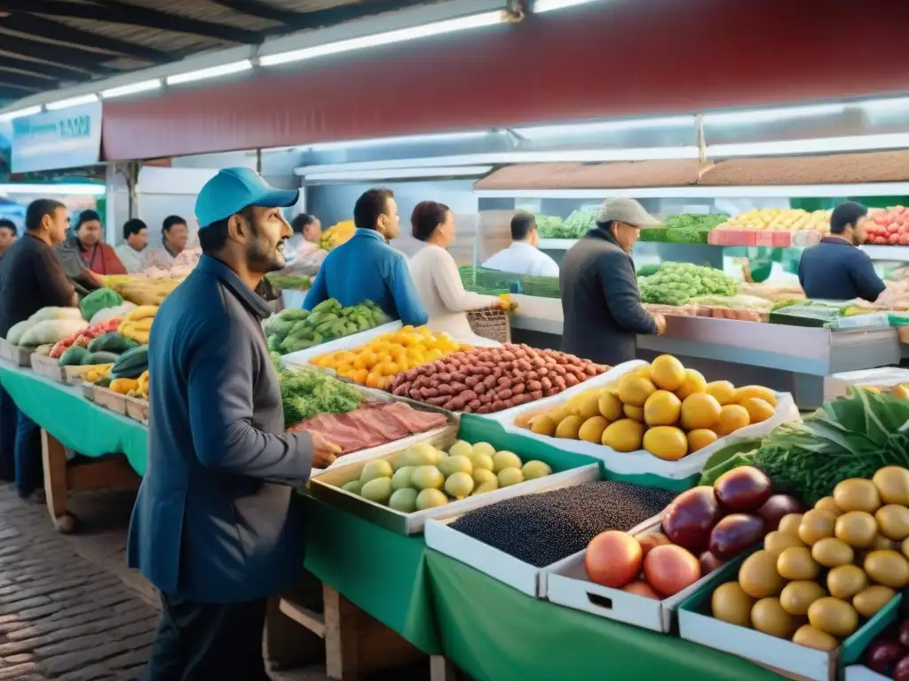 Vibrante mercado uruguayo, prevención enfermedades transmitidas alimentos