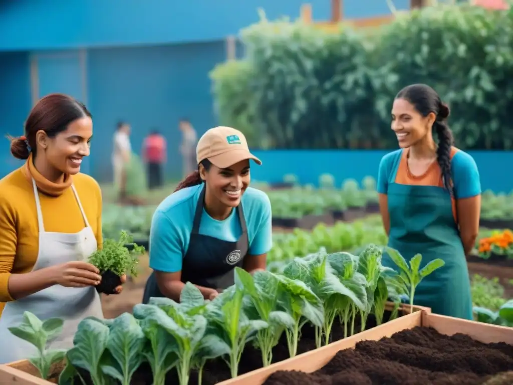 Un vibrante proyecto comunitario de jardín en Uruguay con diversidad y unidad