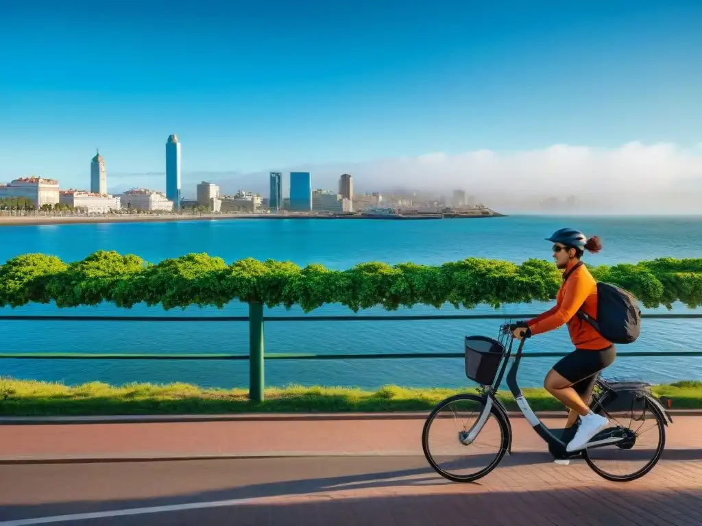 Vista panorámica de la icónica Rambla de Montevideo, mostrando la belleza natural y la lucha contra la contaminación en Montevideo protección