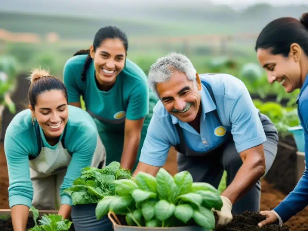 Voluntariado integral promoviendo bienestar en un jardín comunitario de Uruguay