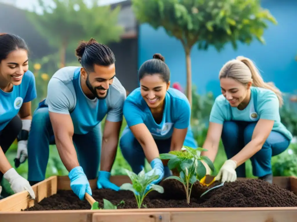 Voluntariado intercultural en Uruguay: Diversidad y colaboración en un jardín comunitario