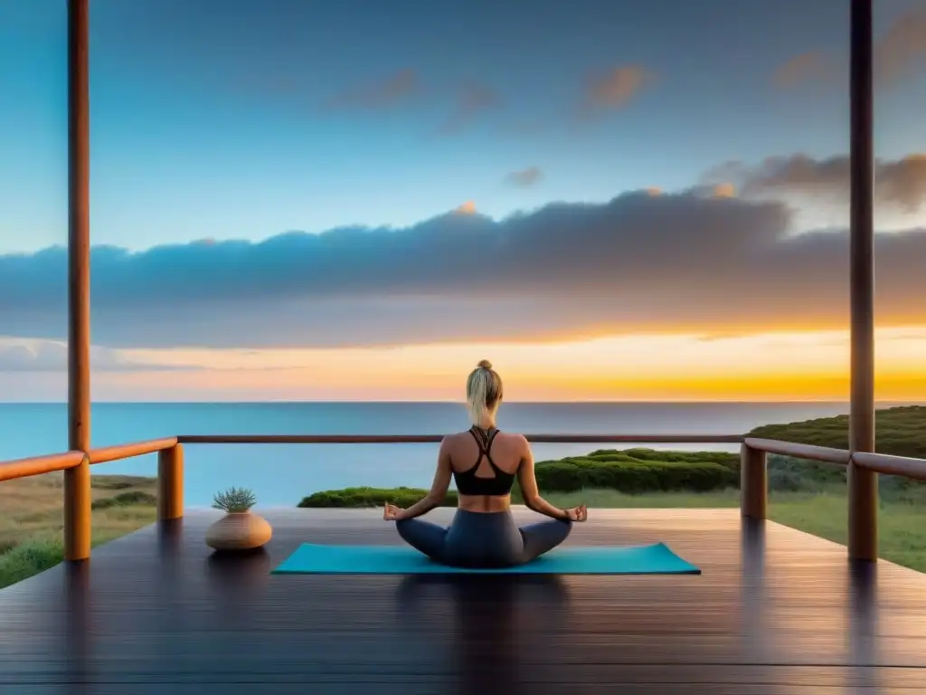 Sesión de yoga al atardecer en José Ignacio, Uruguay